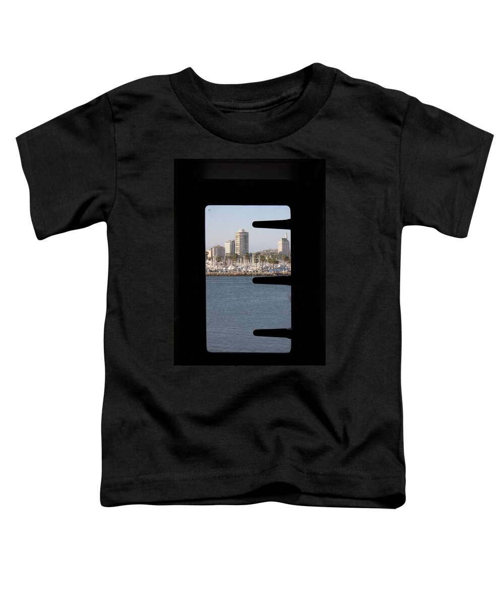 Long Beach California Toddler T-Shirt featuring the photograph Through the Window of Queen Mary by Colleen Cornelius