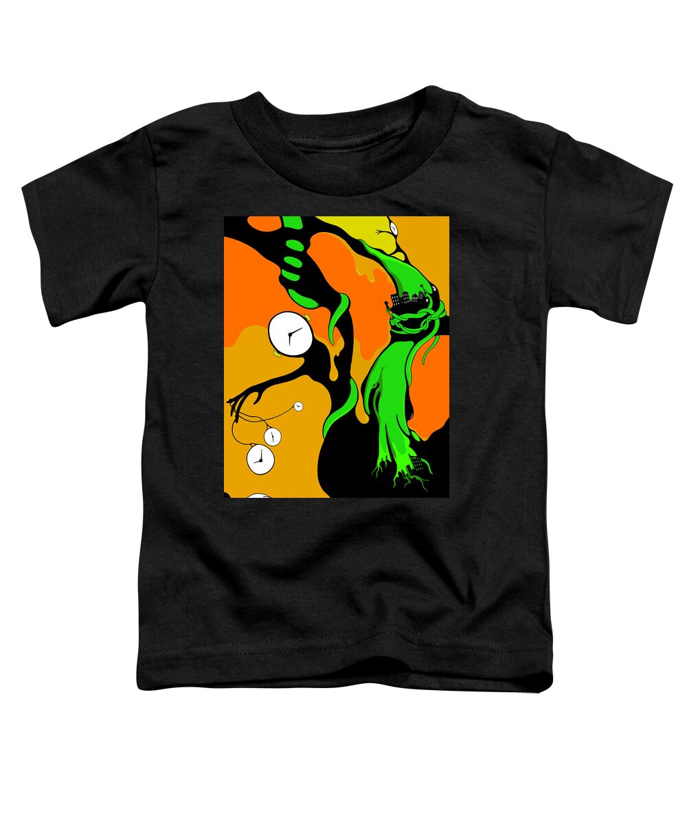 Vine Toddler T-Shirt featuring the drawing Time Bandits by Craig Tilley