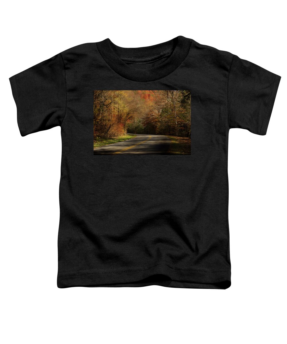 Fall Roadway Toddler T-Shirt featuring the photograph Time For A Slow Drive by Mike Eingle
