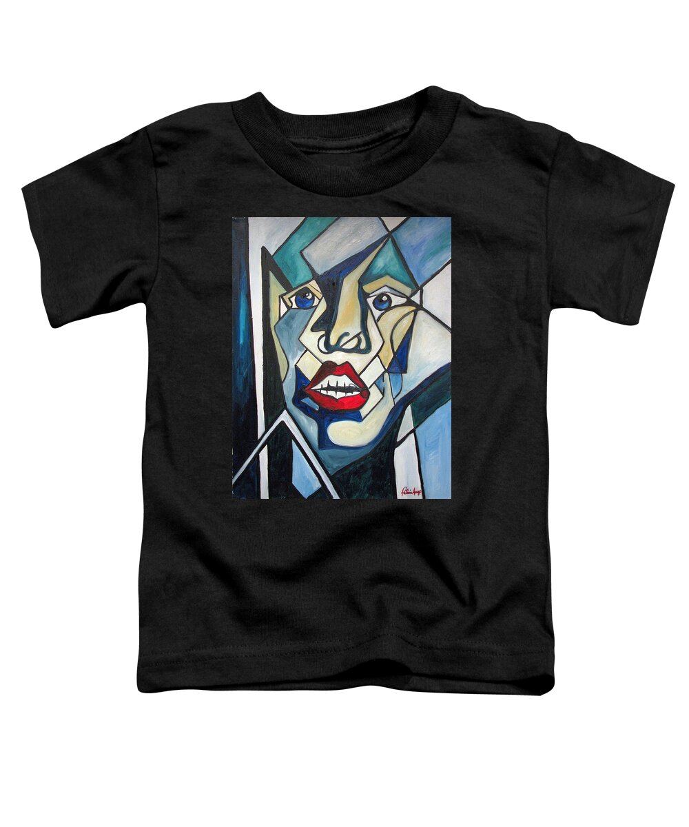 Abstract Toddler T-Shirt featuring the painting Tortured by Patricia Arroyo