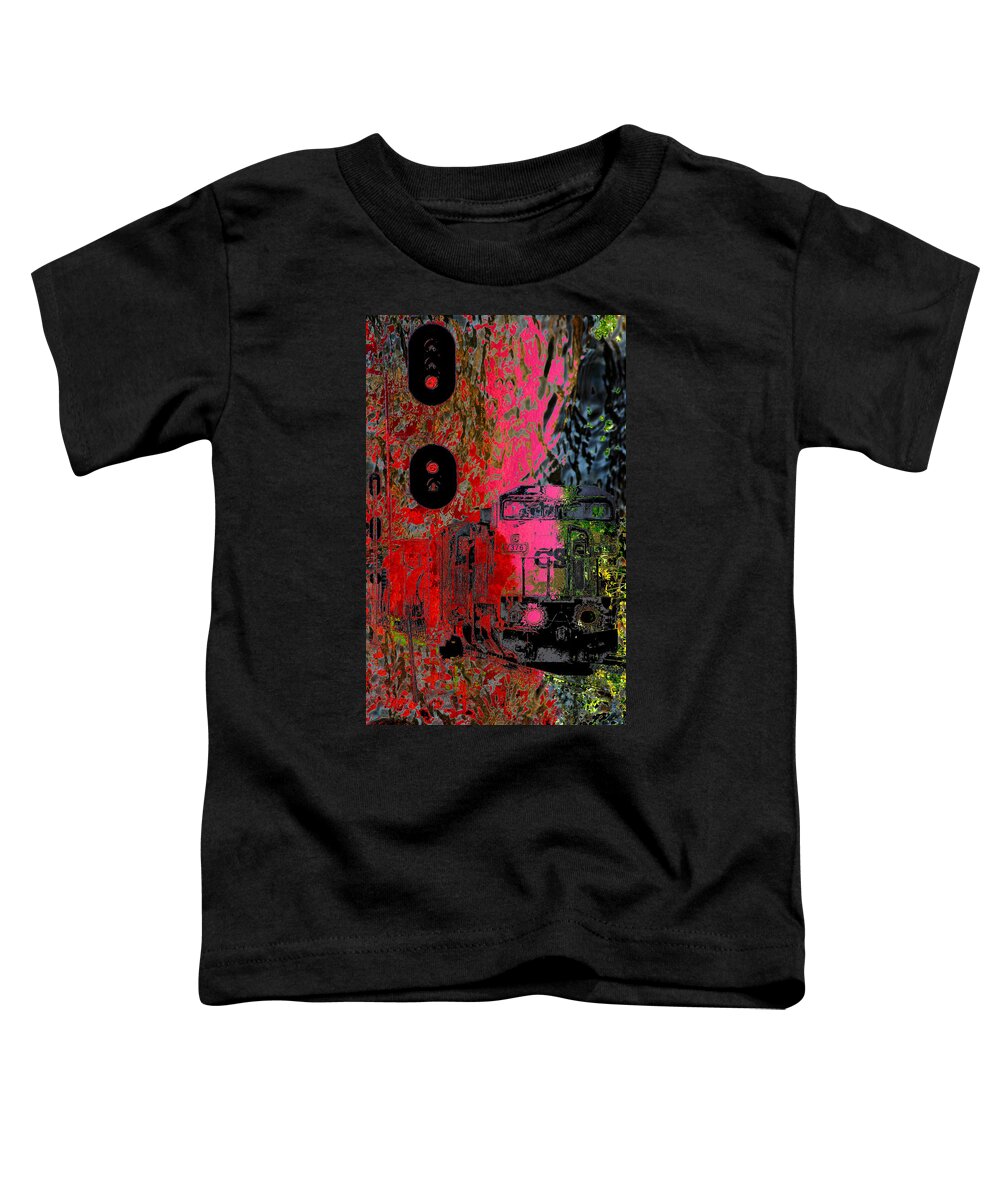 Train Toddler T-Shirt featuring the photograph Train Signal by Kevin Cable