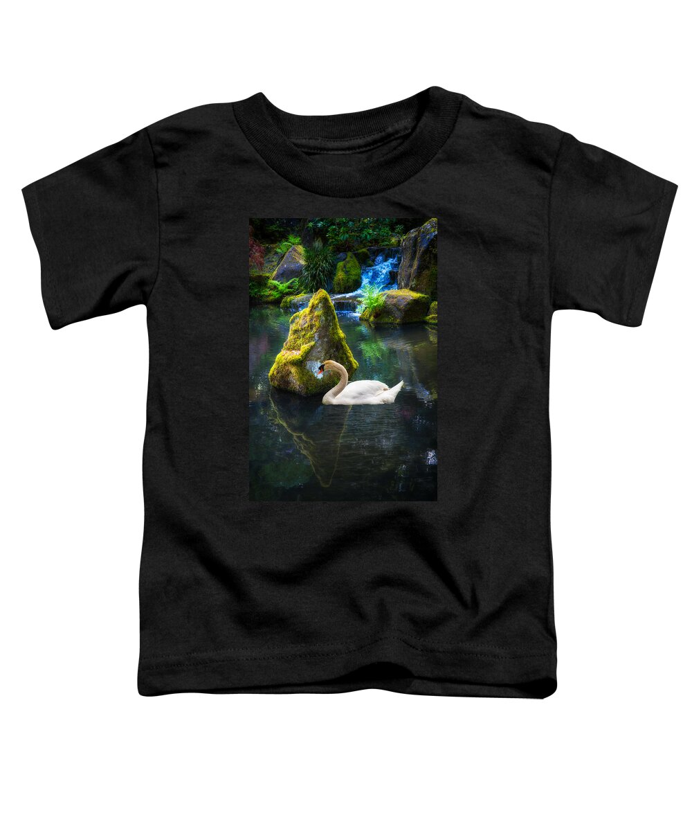 Swan Toddler T-Shirt featuring the photograph Tranquility by Harry Spitz