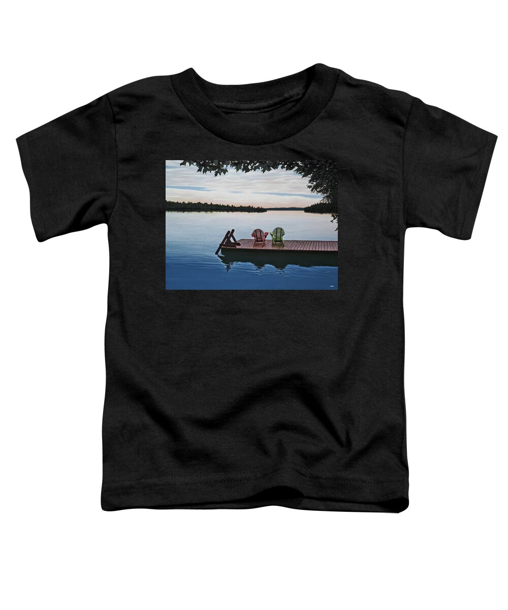 Landscapes Paintings Toddler T-Shirt featuring the painting Tranquility by Kenneth M Kirsch