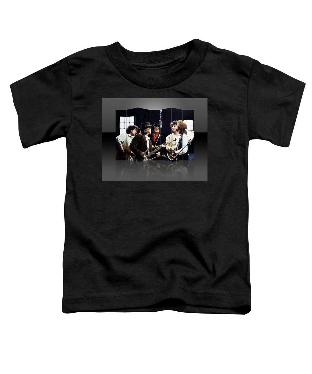 Traveling Wilburys Toddler T-Shirt featuring the mixed media Traveling Wilburys Art by Marvin Blaine