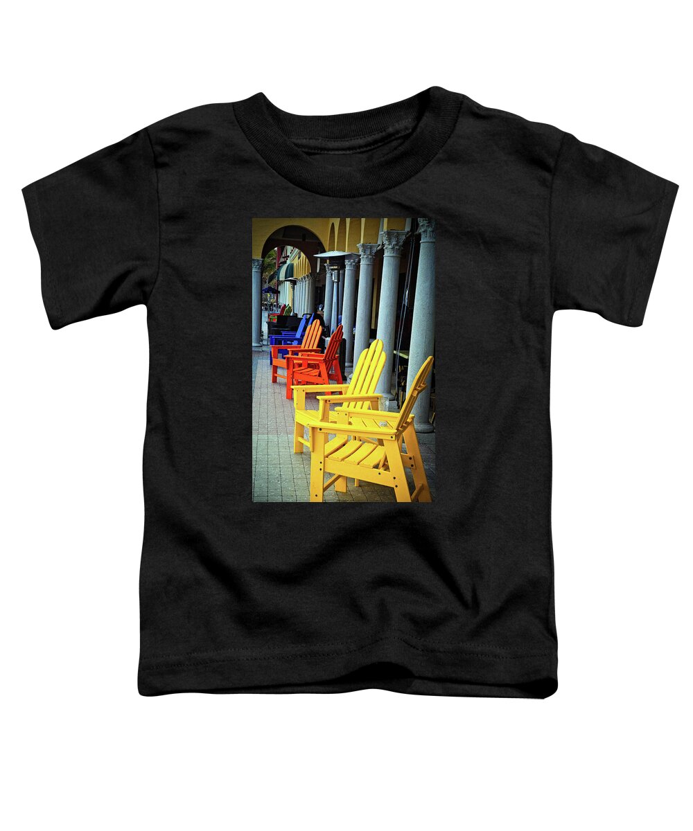 Chairs Toddler T-Shirt featuring the photograph Tropical Seating by Lynn Bauer