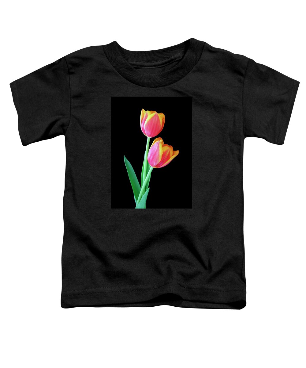 Tulip Toddler T-Shirt featuring the photograph Tulip Duo by Johanna Hurmerinta