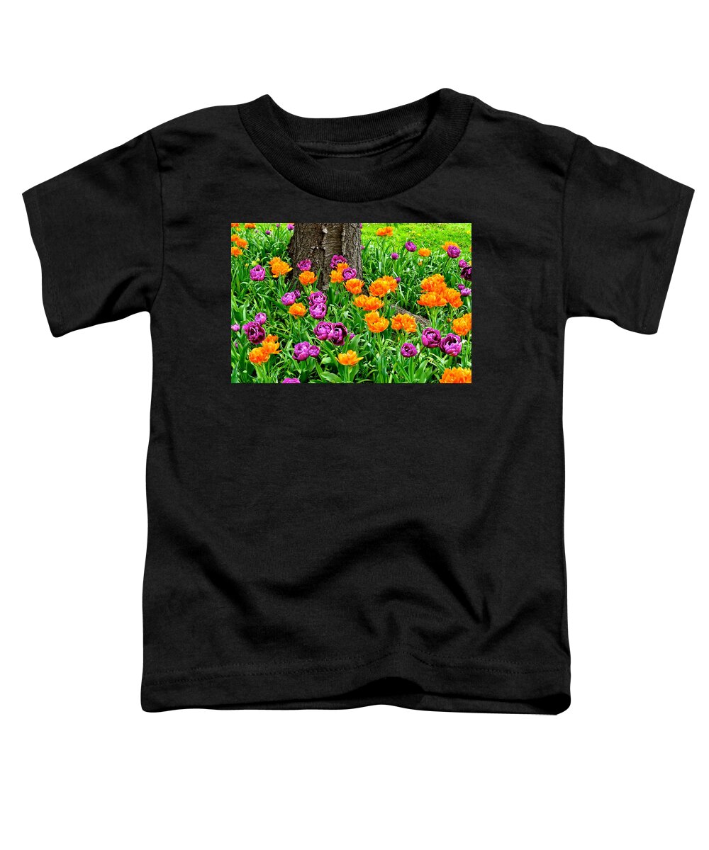 Tulips Toddler T-Shirt featuring the photograph Tulips by Monika Salvan