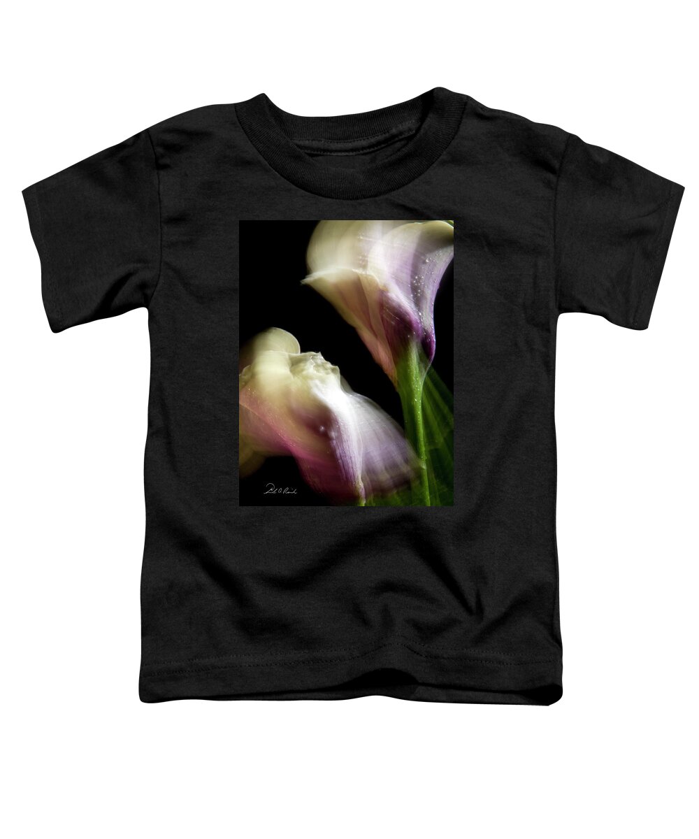 Color Toddler T-Shirt featuring the photograph Twisting Cala Lily Two by Frederic A Reinecke