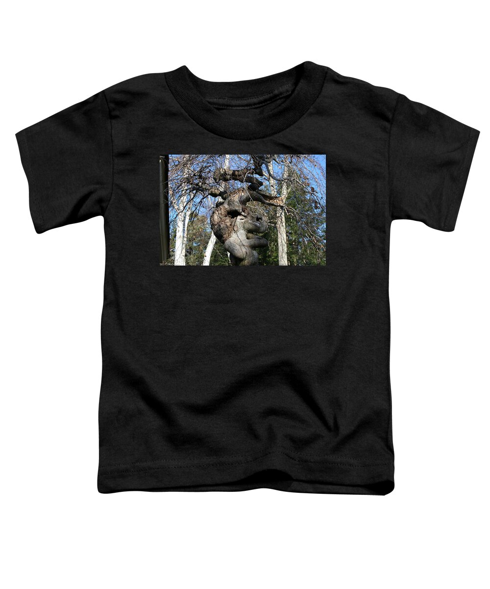 Elephant Toddler T-Shirt featuring the photograph Two Elephants in a Tree by Doug Mills