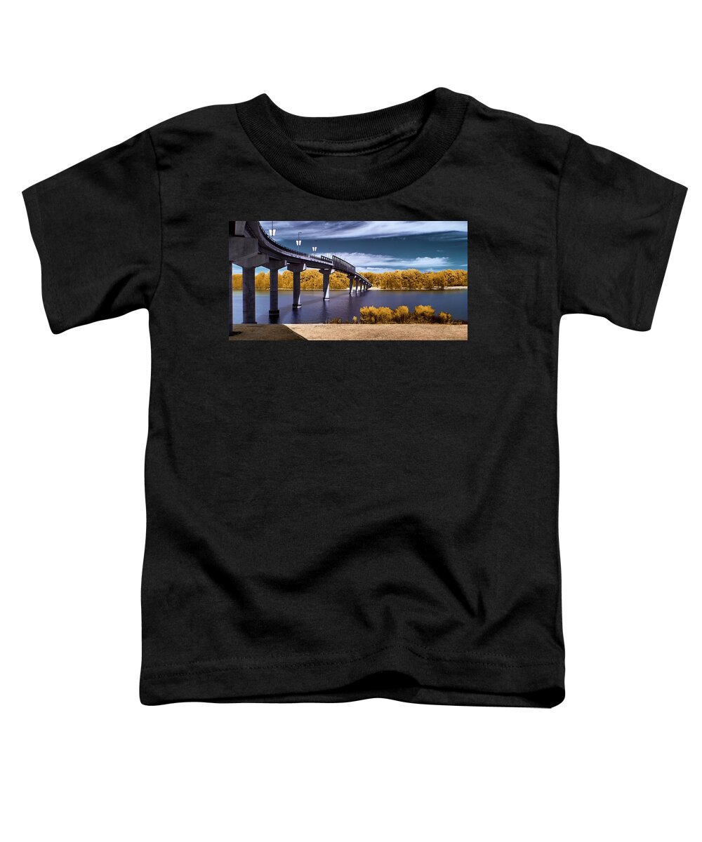 Landscape Toddler T-Shirt featuring the photograph Two Rivers Bridge by Michael McKenney