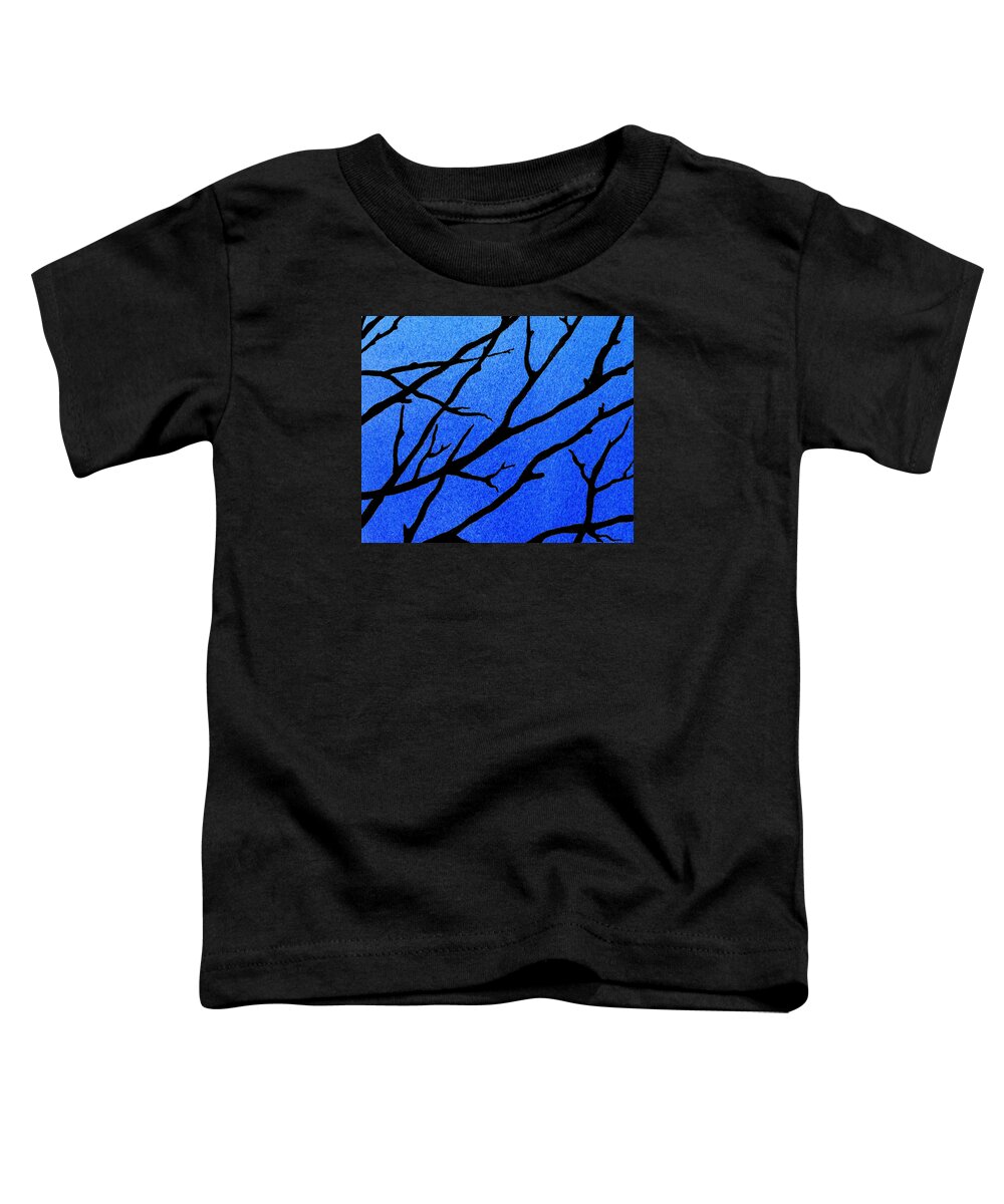 Winter Forest Toddler T-Shirt featuring the painting Ultramarine Forest Winter Blues II by Irina Sztukowski