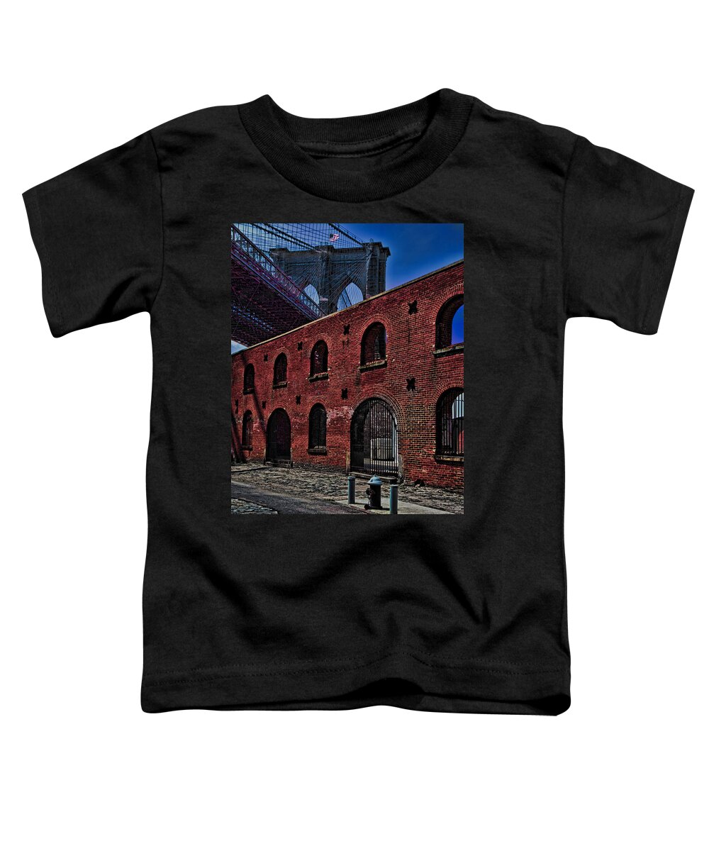 Warehouse Toddler T-Shirt featuring the photograph Under the Bridge by Chris Lord