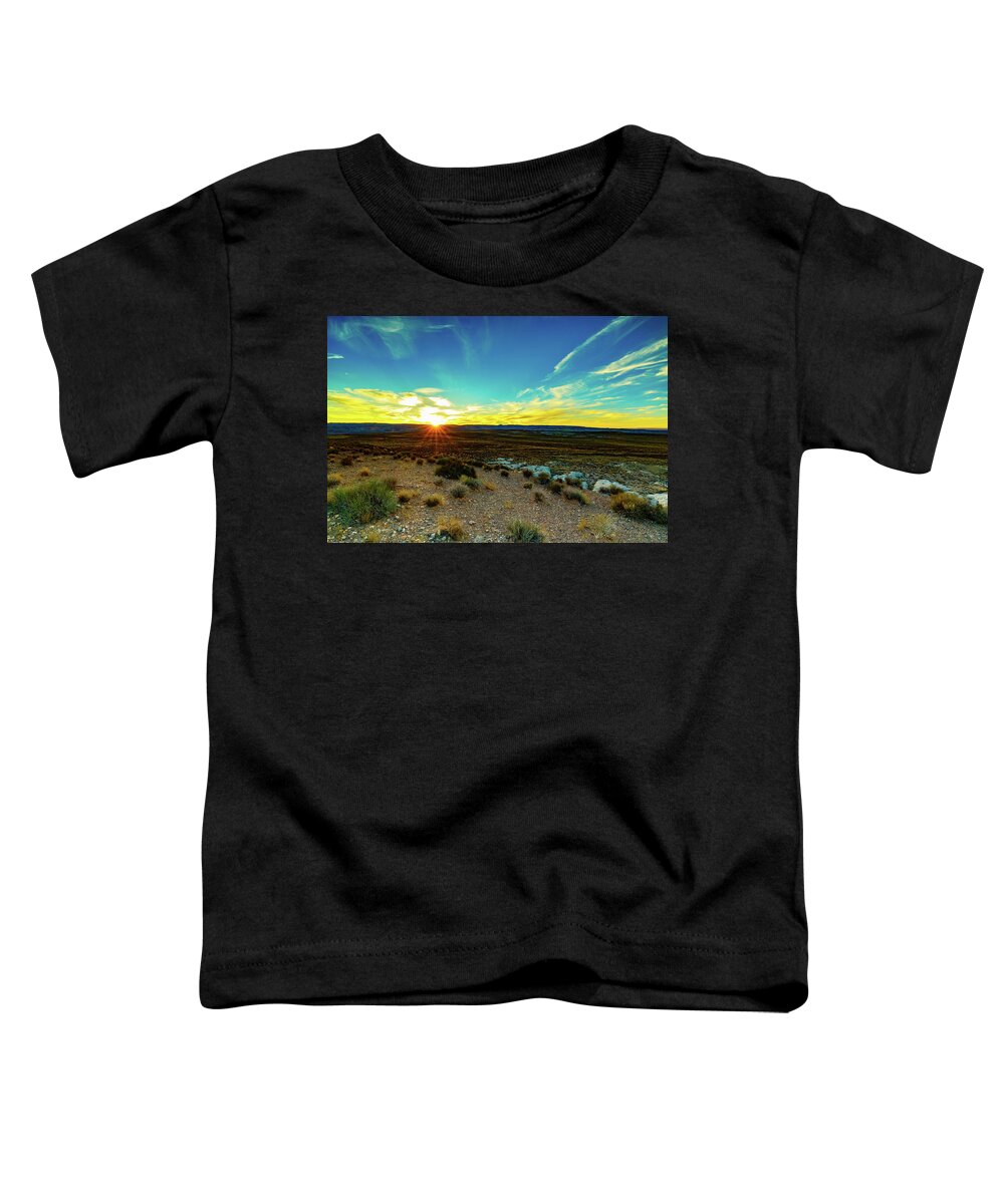 Usa Toddler T-Shirt featuring the photograph Utah Desert Sunset by Raul Rodriguez