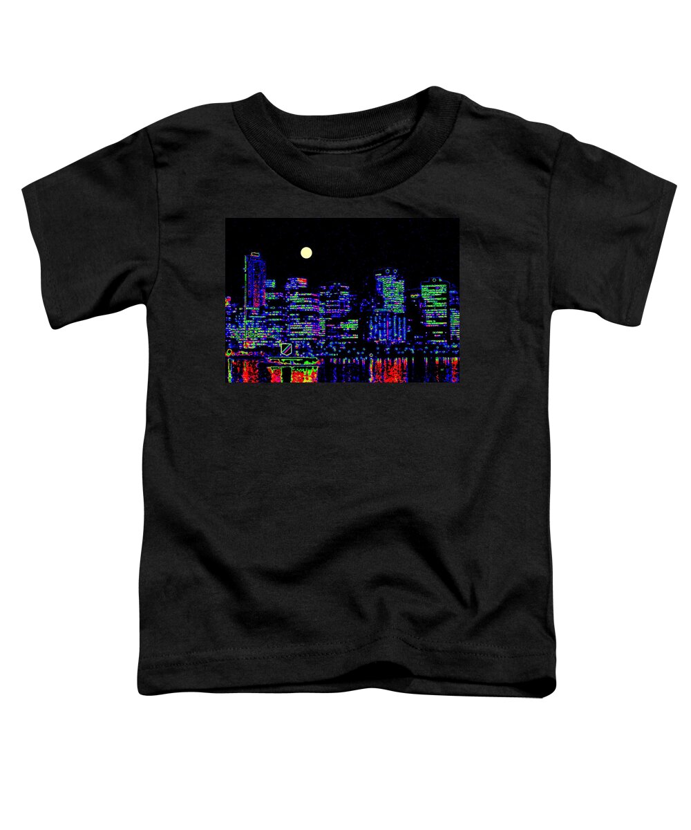 Vancouver Toddler T-Shirt featuring the digital art Vancouver Reflections by Will Borden