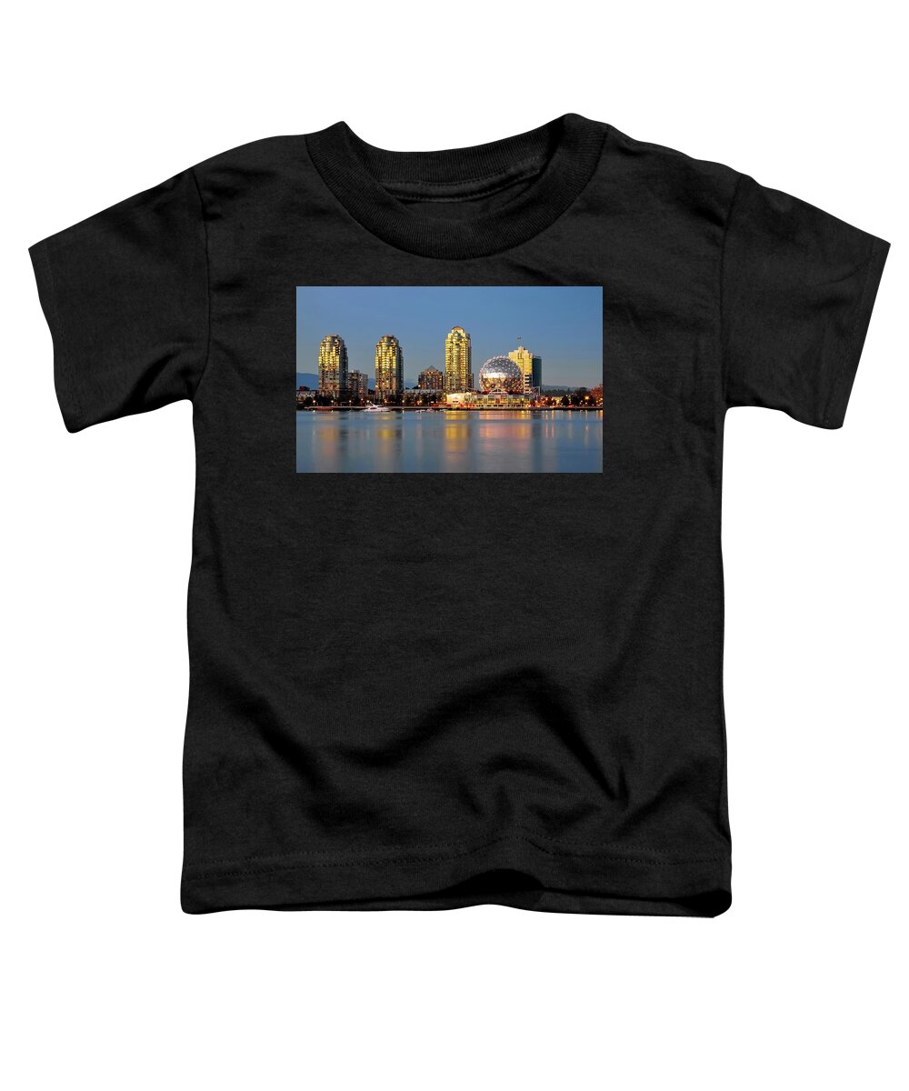 Alex Lyubar Toddler T-Shirt featuring the pyrography Vancouver Science World museum by Alex Lyubar