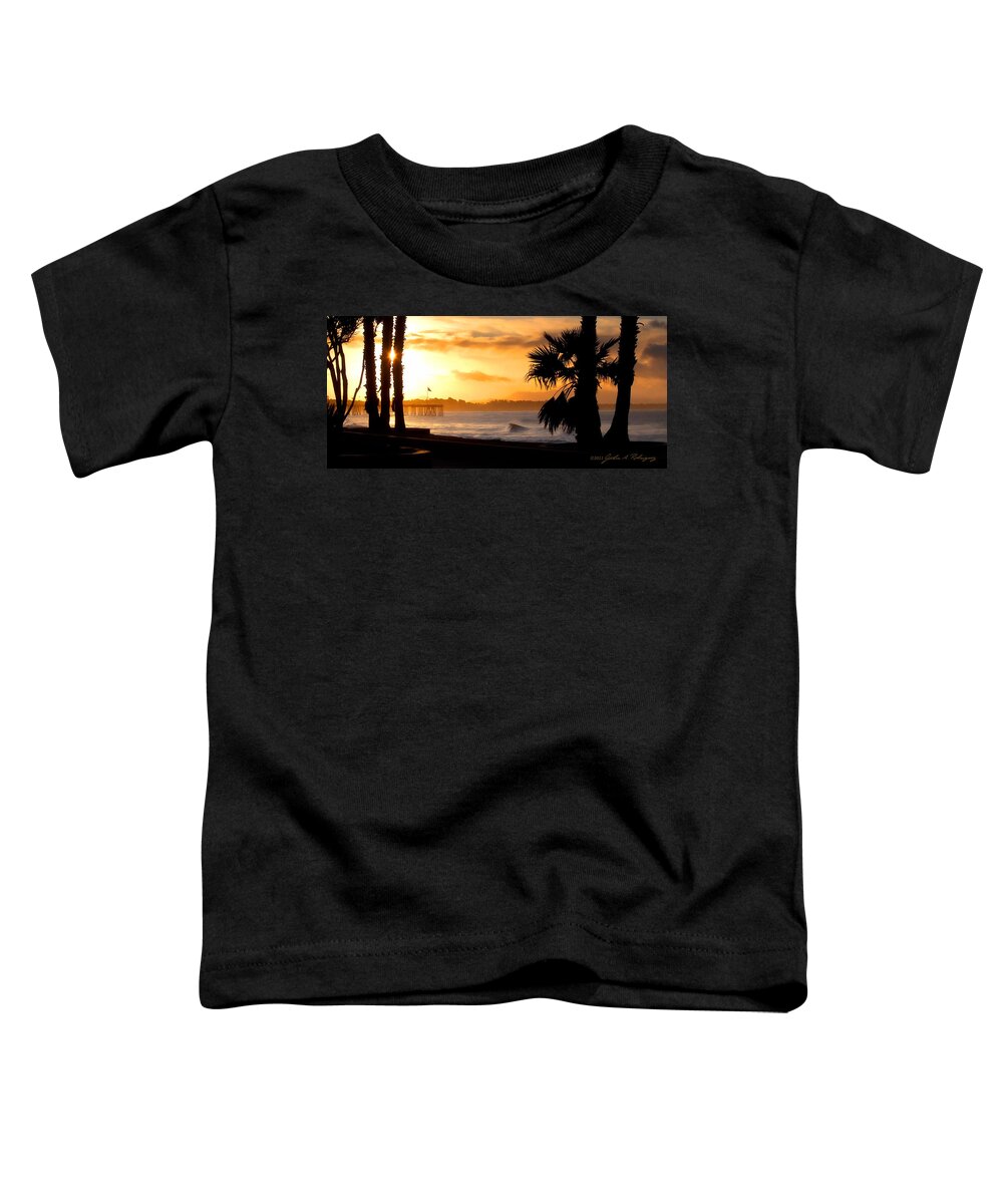 Ventura Toddler T-Shirt featuring the photograph Ventura California Sunrise by John A Rodriguez
