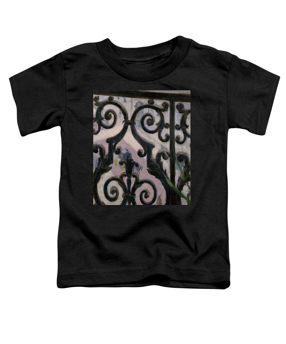 French Art Toddler T-Shirt featuring the painting View from a Balcony by Gustave Caillebotte