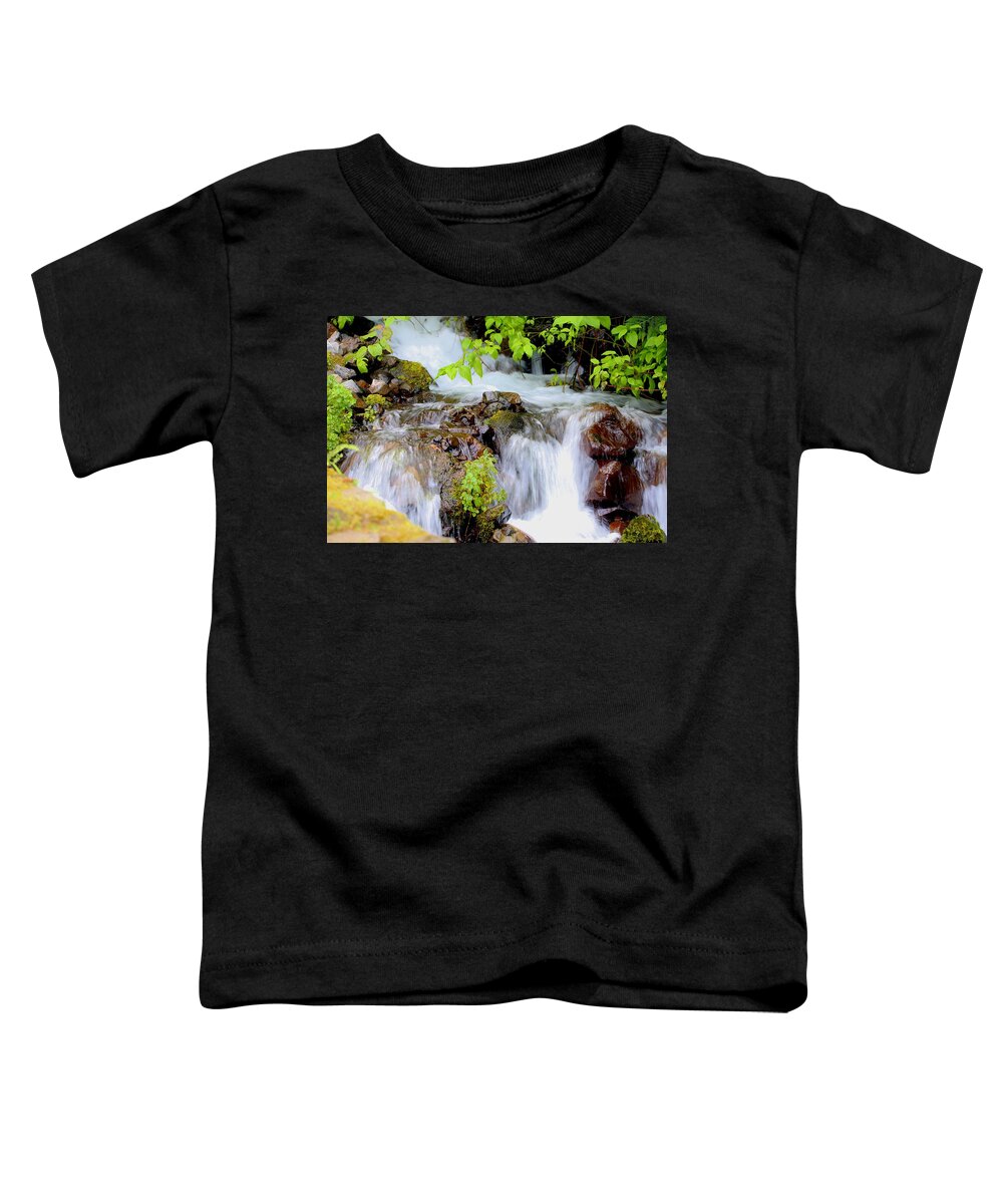 Waterfall Toddler T-Shirt featuring the photograph Wahkeena by Sheila Ping