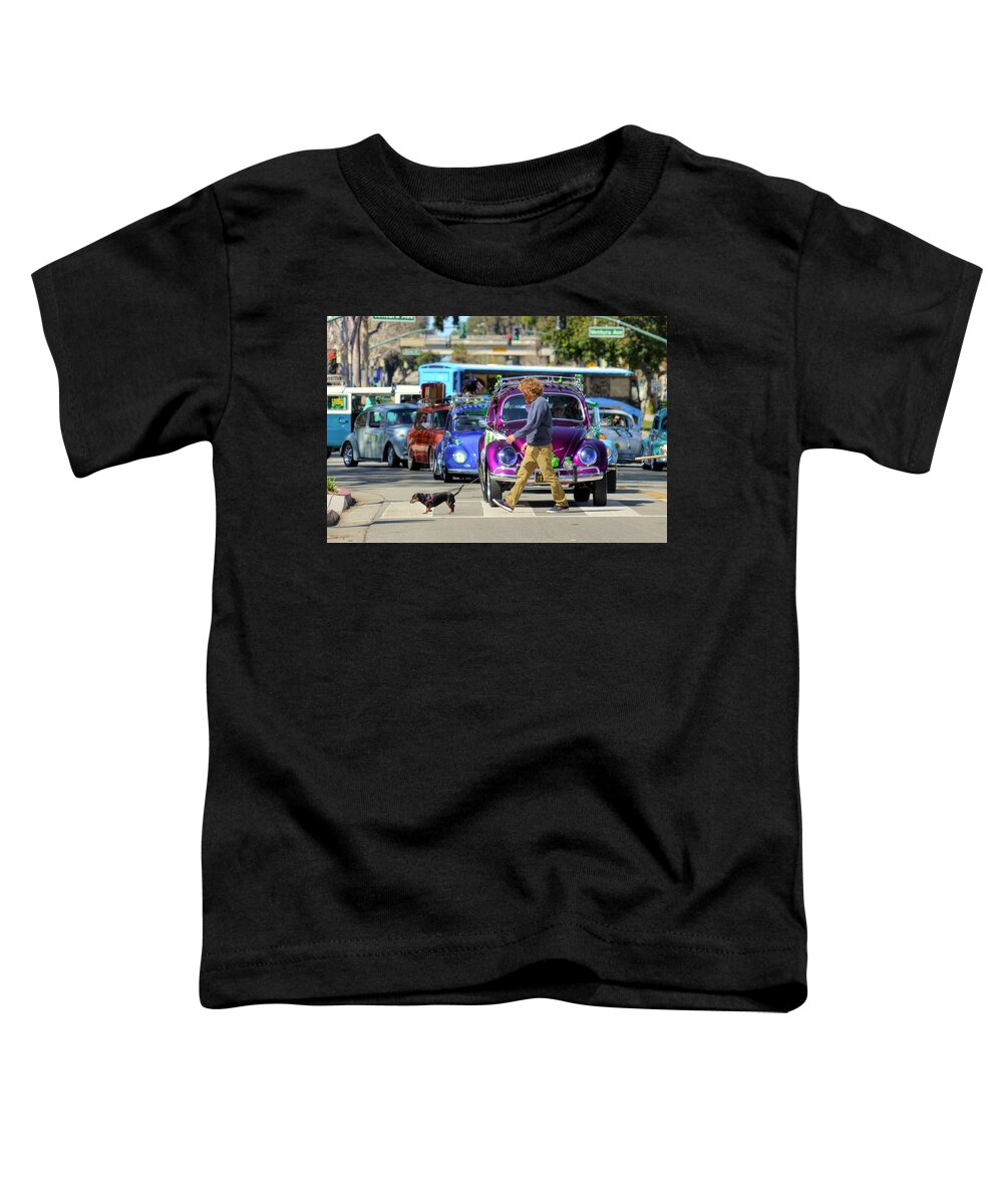  Toddler T-Shirt featuring the photograph Walking the Dog by Wendell Ward