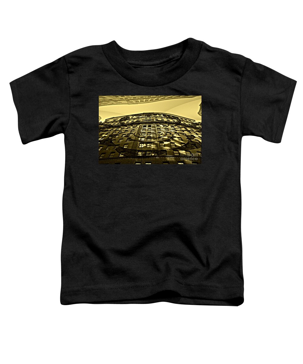 Wall St. Building Toddler T-Shirt featuring the photograph Wall Street Looking Up by Julie Lueders 