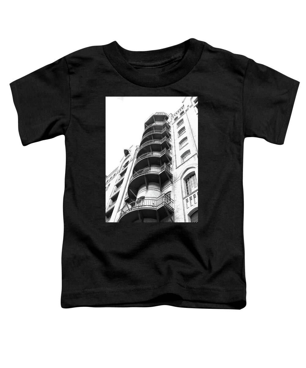 Hamburg Toddler T-Shirt featuring the photograph Warehouse District Architecture Hamburg by Christiane Schulze Art And Photography