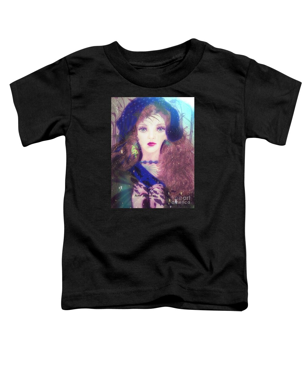 Portrait Toddler T-Shirt featuring the mixed media Water West by Kim Prowse