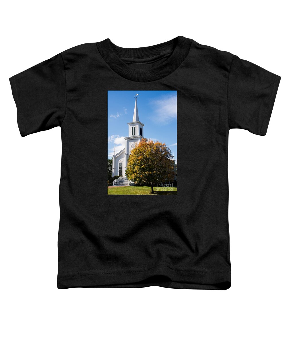 Waterbury Toddler T-Shirt featuring the photograph Waterbury Congregational Church, UCC by John Greco