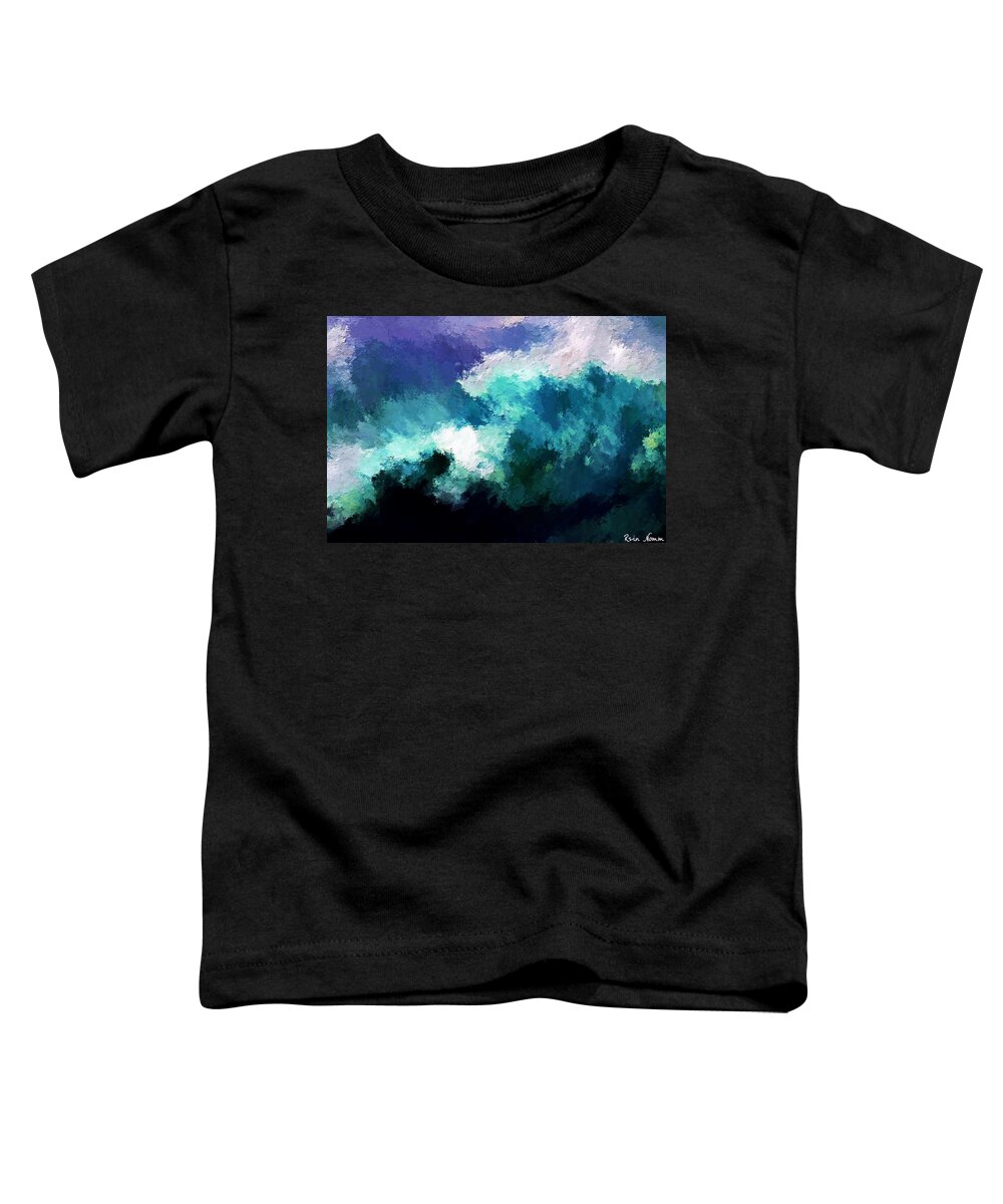 Breaking Waves Toddler T-Shirt featuring the digital art Weathering the Storm by Rein Nomm