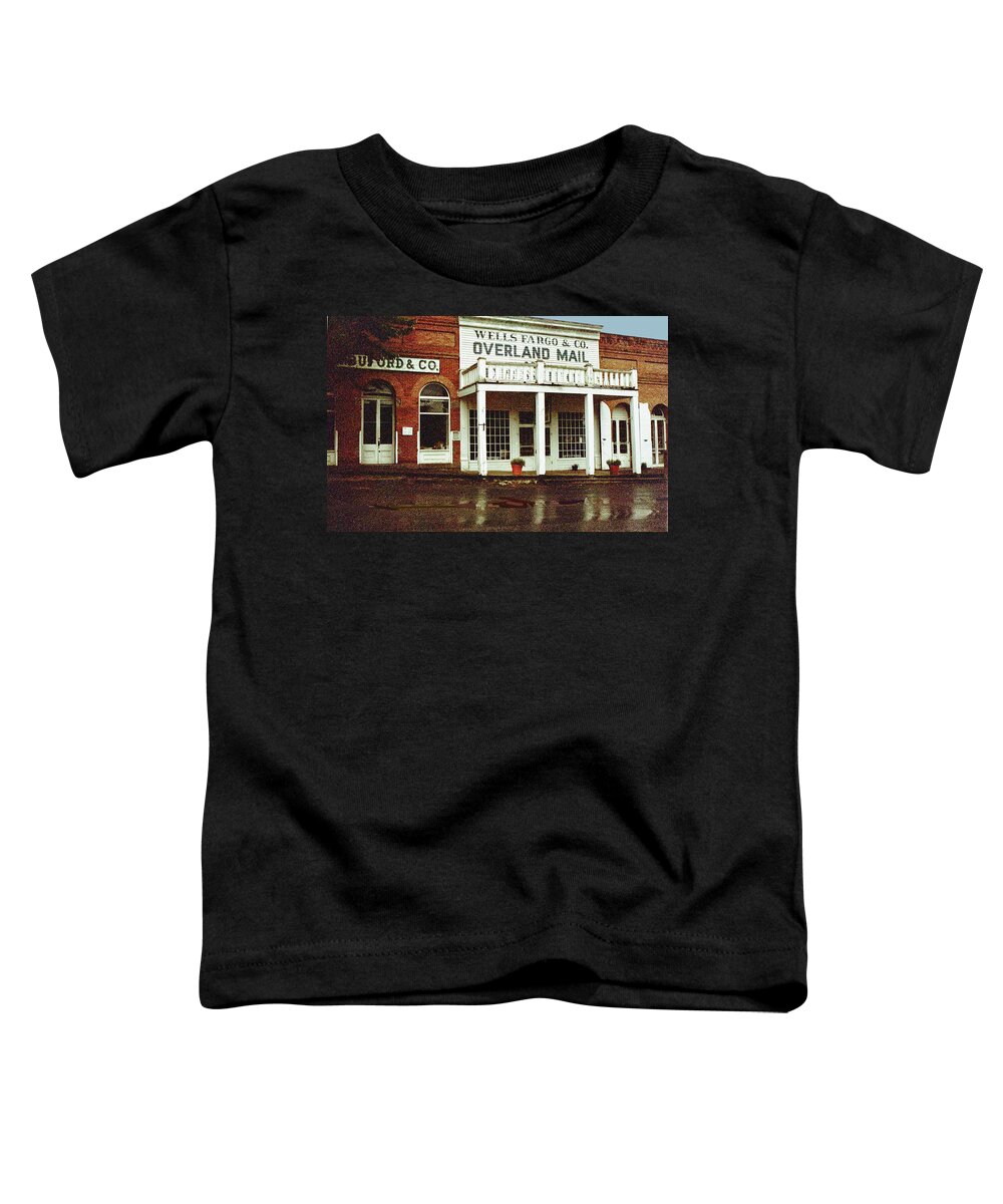 Ghost Town Toddler T-Shirt featuring the digital art Wells Fargo Ghost Station by Gary Baird