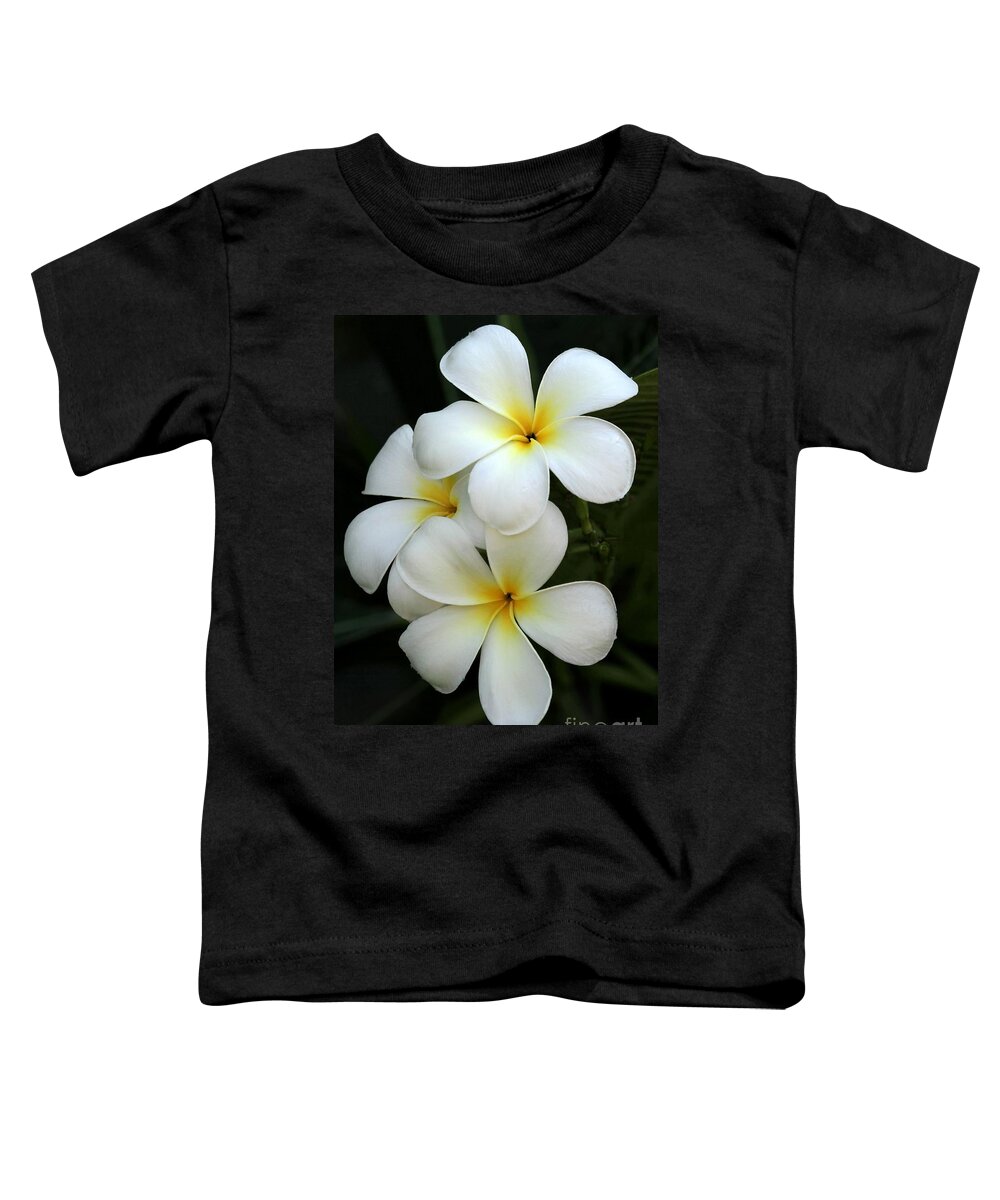 Plumeria Toddler T-Shirt featuring the photograph White Plumeria by Sabrina L Ryan