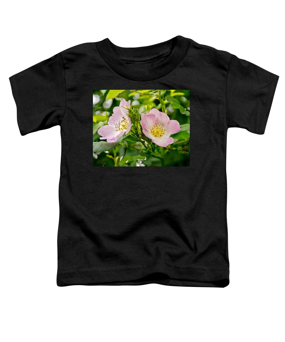 Wild Roses Toddler T-Shirt featuring the photograph Wild Roses. Duo. by Elena Perelman
