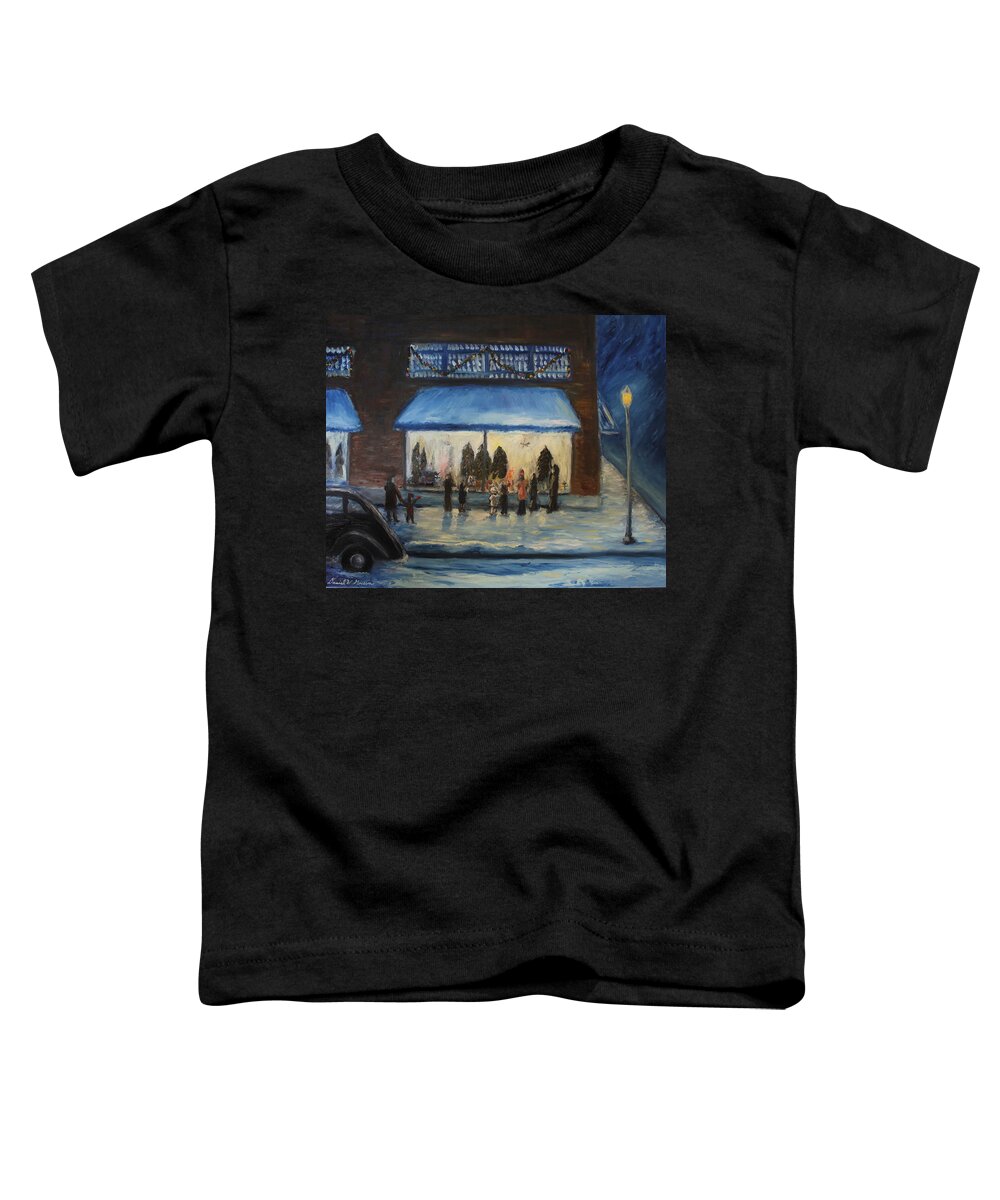 Christmas Card Toddler T-Shirt featuring the painting Window wishes by Daniel W Green
