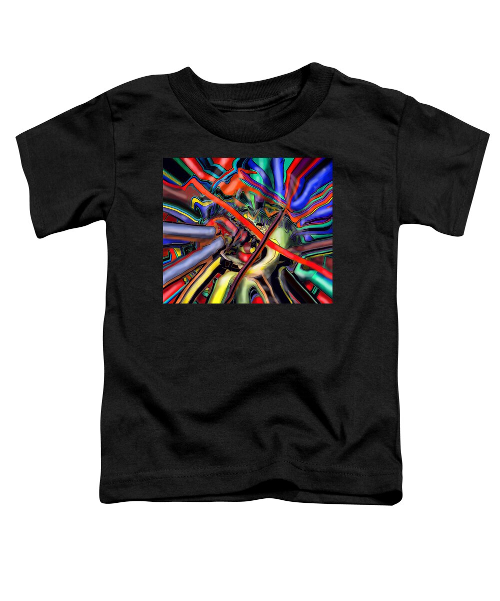 Abstract Toddler T-Shirt featuring the digital art Winning Centre Right by Ian MacDonald