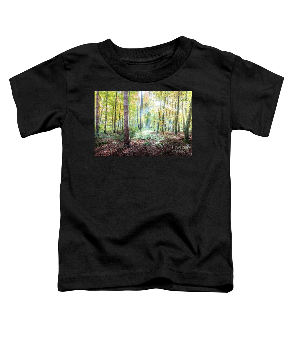 Autumn Toddler T-Shirt featuring the photograph Woodland In Fall by Hannes Cmarits