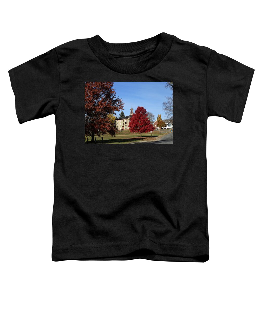Woodstock Ct Toddler T-Shirt featuring the photograph Woodstock Ct Academy by Imagery-at- Work