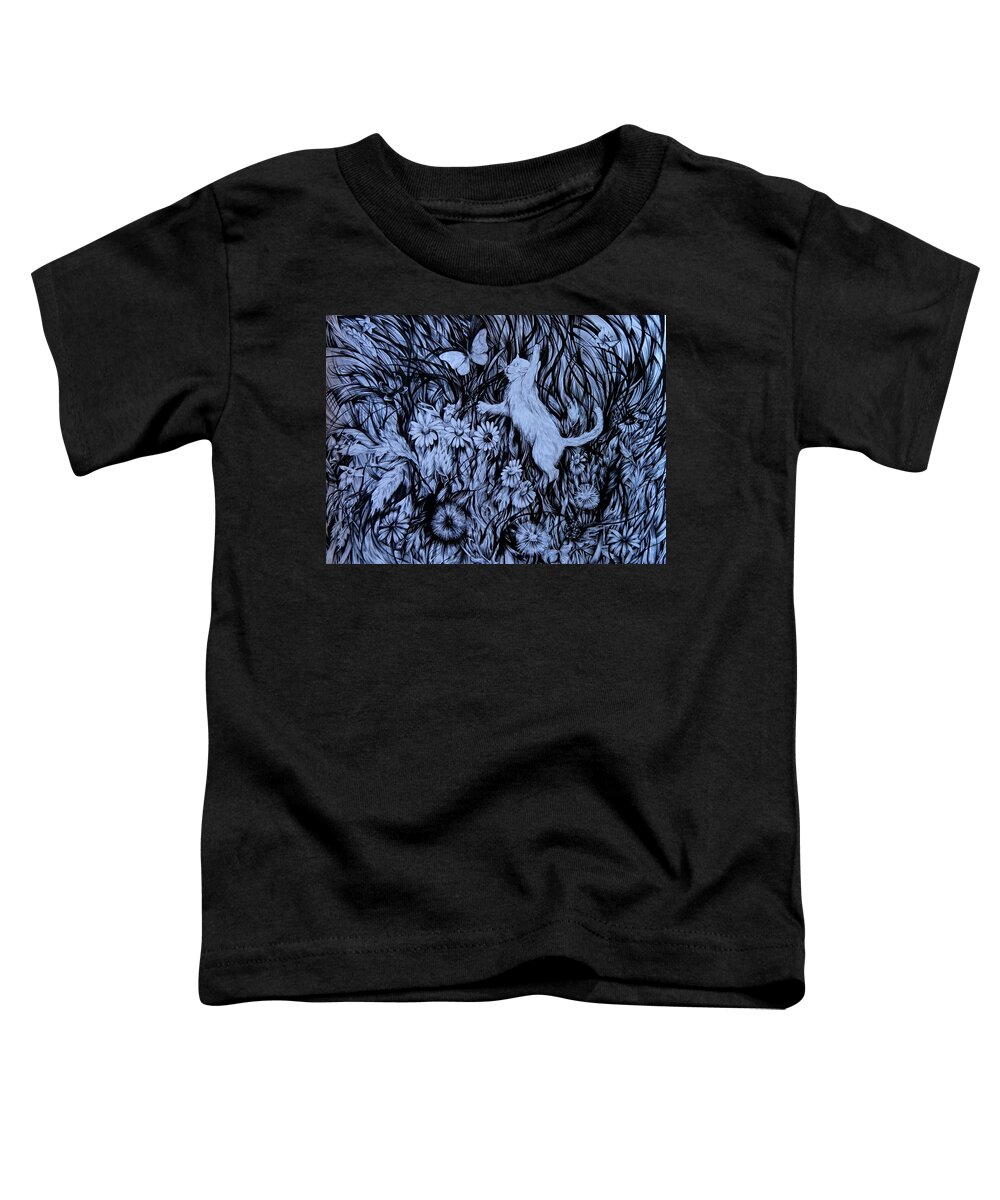World Of Joy Toddler T-Shirt featuring the drawing World of Joy by Anna Duyunova