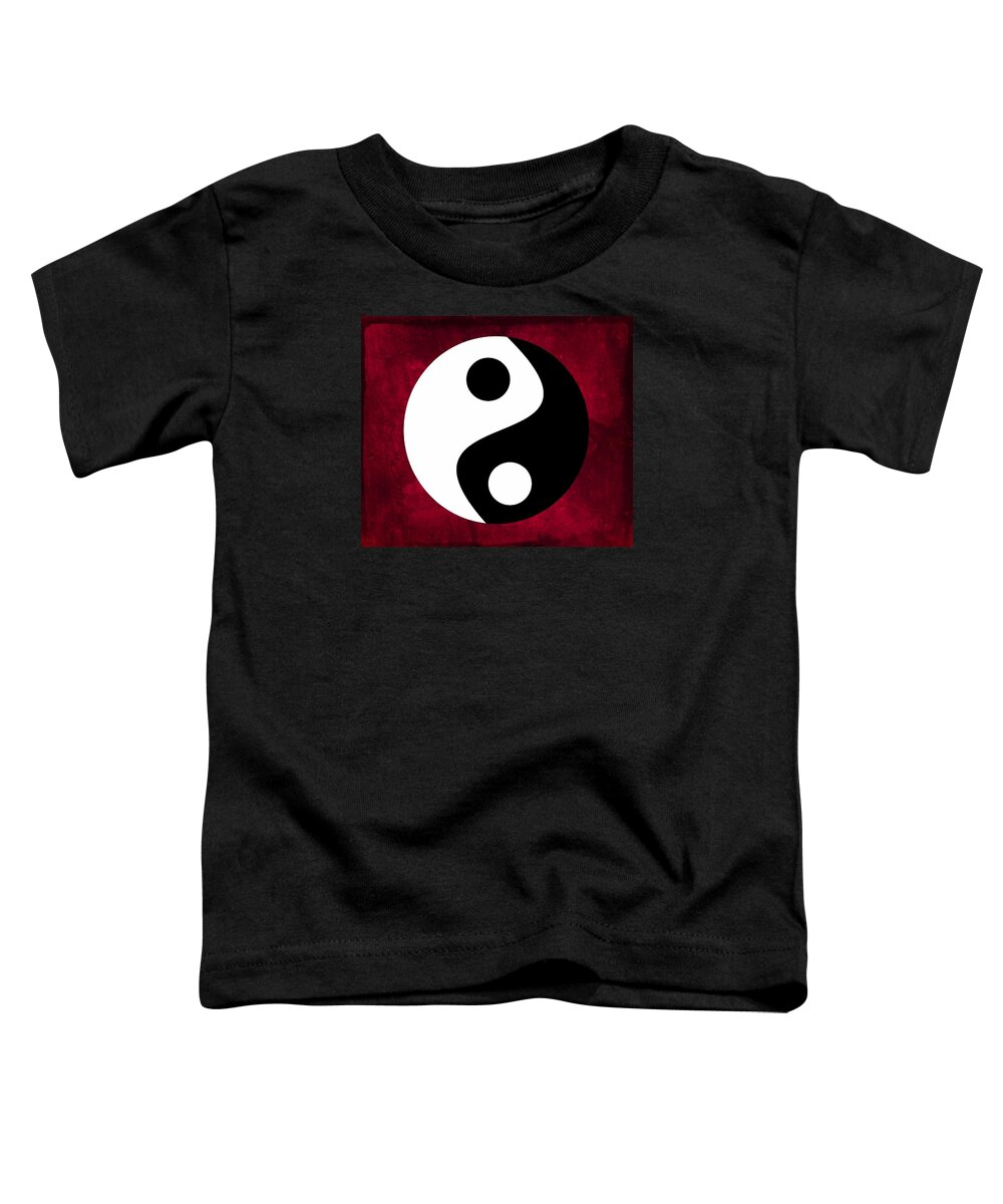 Yin Yang Toddler T-Shirt featuring the digital art Yin and Yang by Marianna Mills