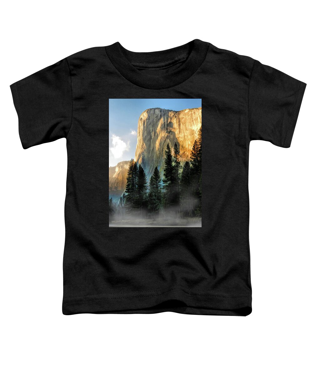 Yosemite Toddler T-Shirt featuring the painting Yosemite National Park El Capitan by Christopher Arndt
