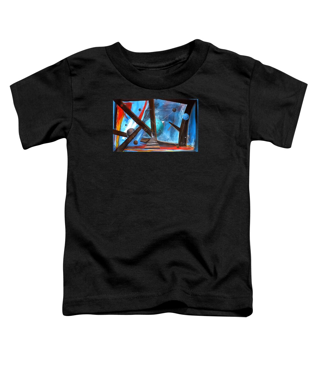 Abstract Toddler T-Shirt featuring the painting Zone 23 by Arturas Slapsys