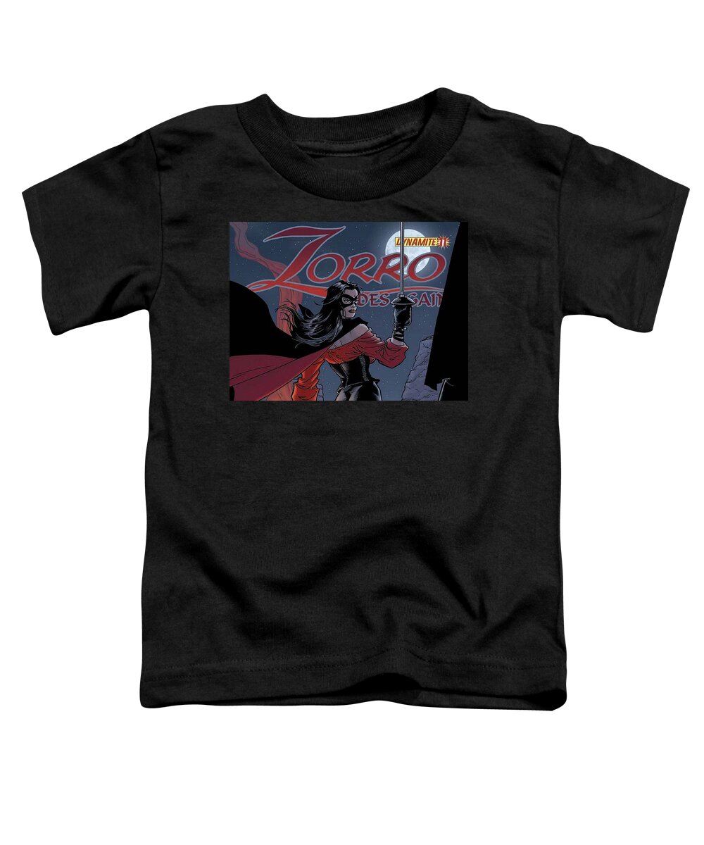 Zorro Toddler T-Shirt featuring the digital art Zorro by Maye Loeser