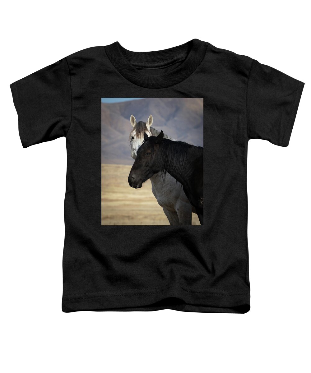 Wild Horses Toddler T-Shirt featuring the photograph Contrasts #1 by Mary Hone