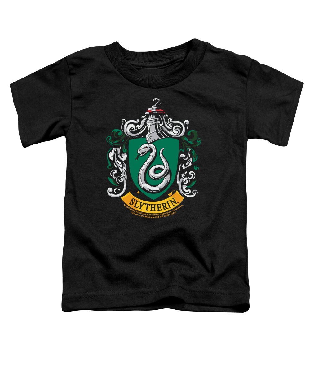  Toddler T-Shirt featuring the digital art Harry Potter - Slytherin Crest by Brand A