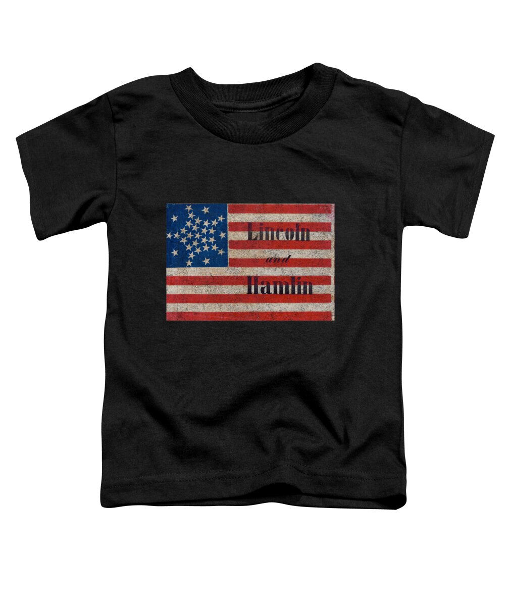 Cool Toddler T-Shirt featuring the digital art Lincoln Hamlin Vintage #1 by Flippin Sweet Gear