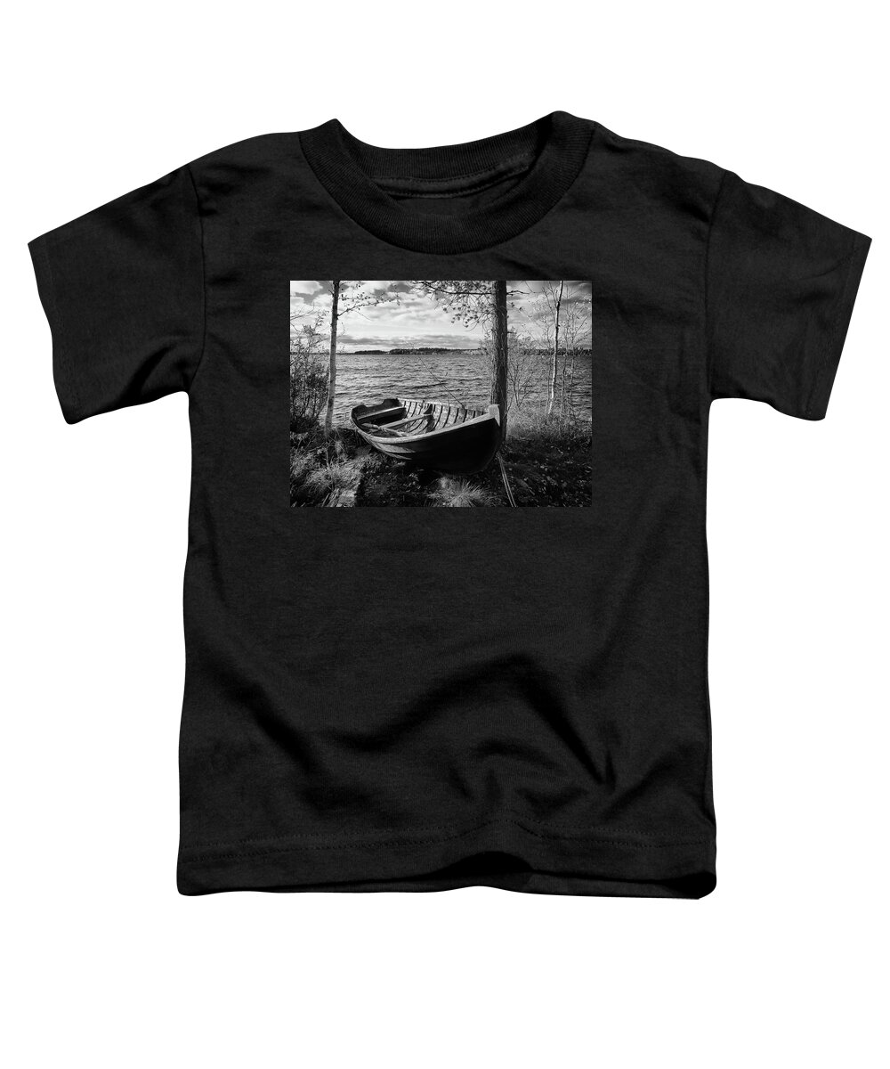Finland Toddler T-Shirt featuring the photograph Old wooden rowing boat #2 by Jouko Lehto