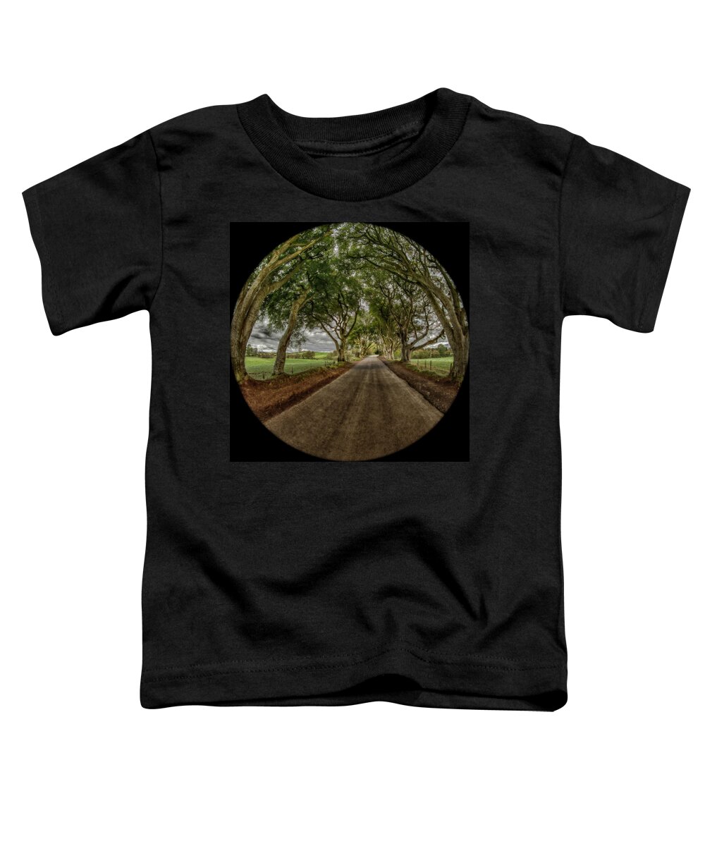 Chriscousins Toddler T-Shirt featuring the photograph The Dark Hedges #1 by Chris Cousins
