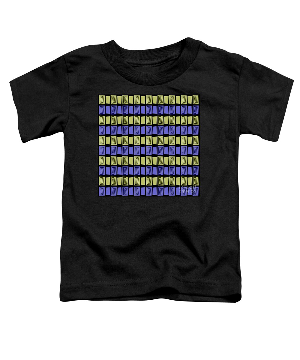  Toddler T-Shirt featuring the digital art Mid Century Modern Maze #3 by Donna Mibus