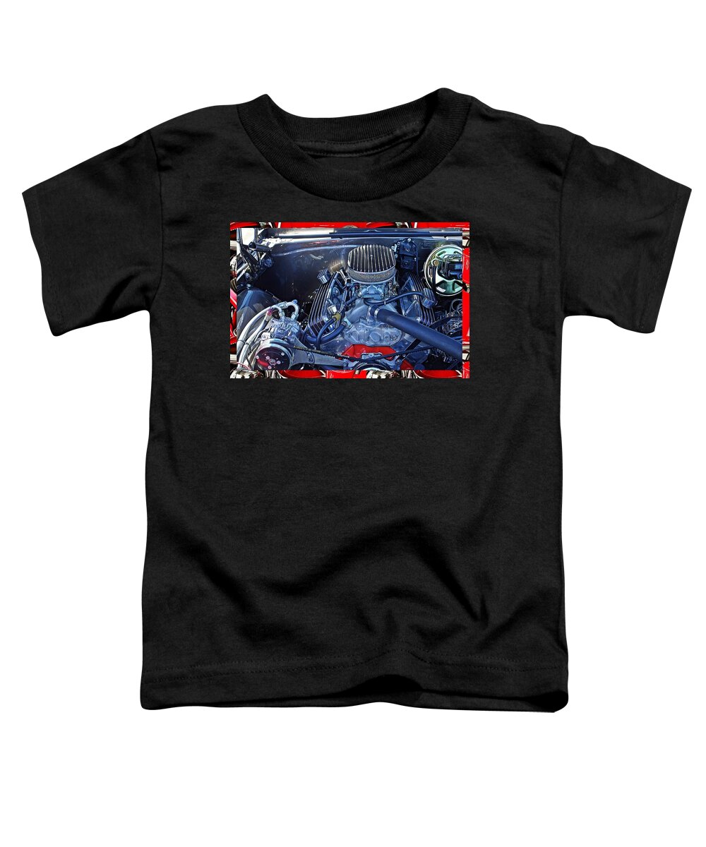 Cars Toddler T-Shirt featuring the photograph Old car engine #4 by Karl Rose