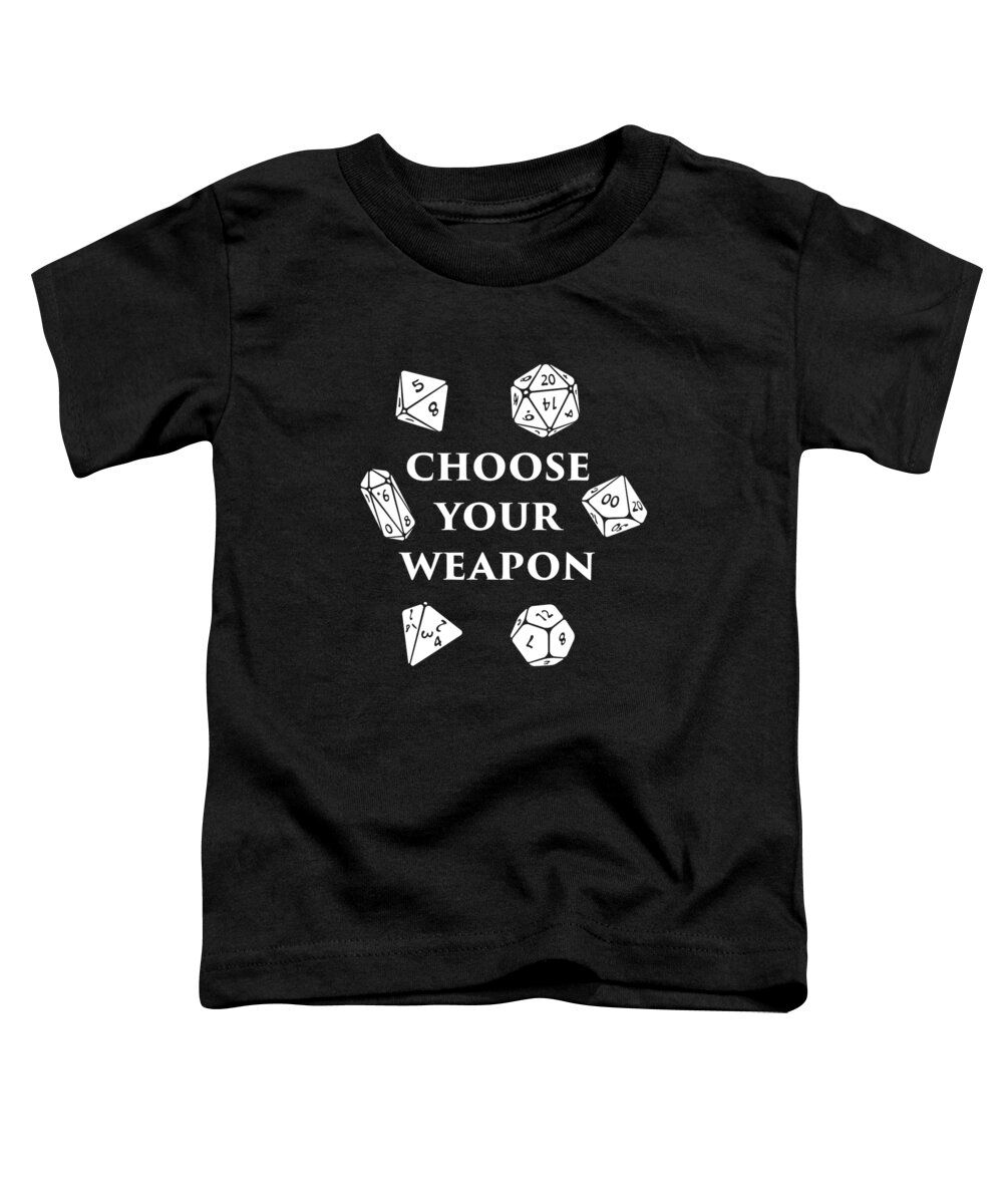Rpg Gift Toddler T-Shirt featuring the digital art Funny DND Gift for Dungeon Masters DM and Roleplay Gamers RPG Tabletop Gaming Dice Games and DD Fantasy #3 by Martin Hicks
