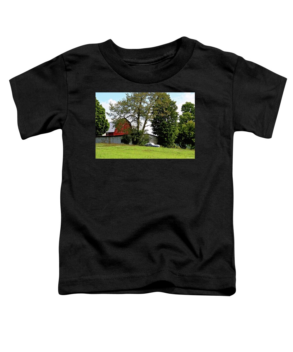 Farms Toddler T-Shirt featuring the digital art A New York Country Scene by Trina Ansel