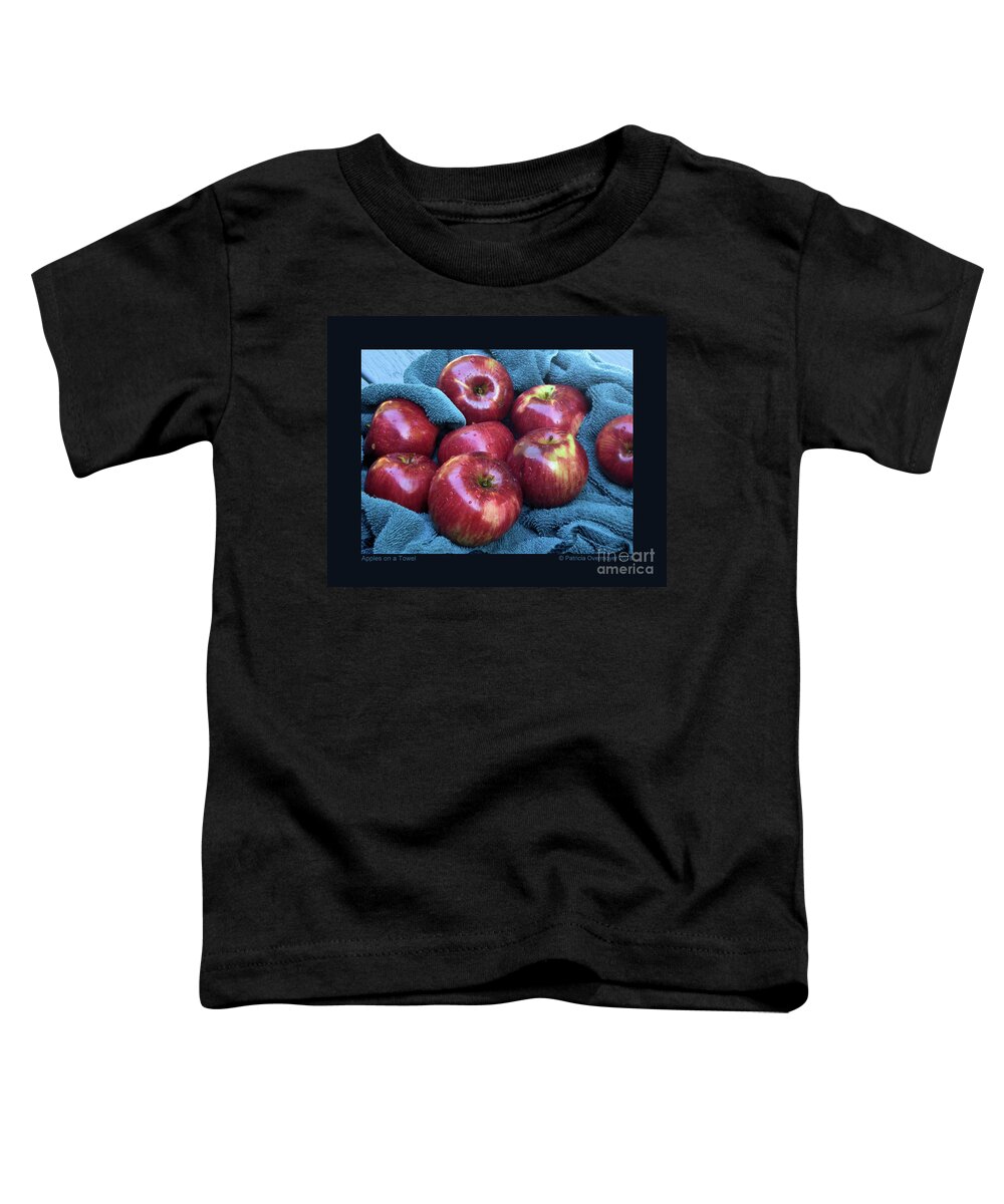 Apples Toddler T-Shirt featuring the photograph Apples on a Towel by Patricia Overmoyer